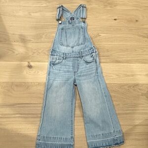 GAP Light Wash Denim Overalls with Wide Legs. Youth M